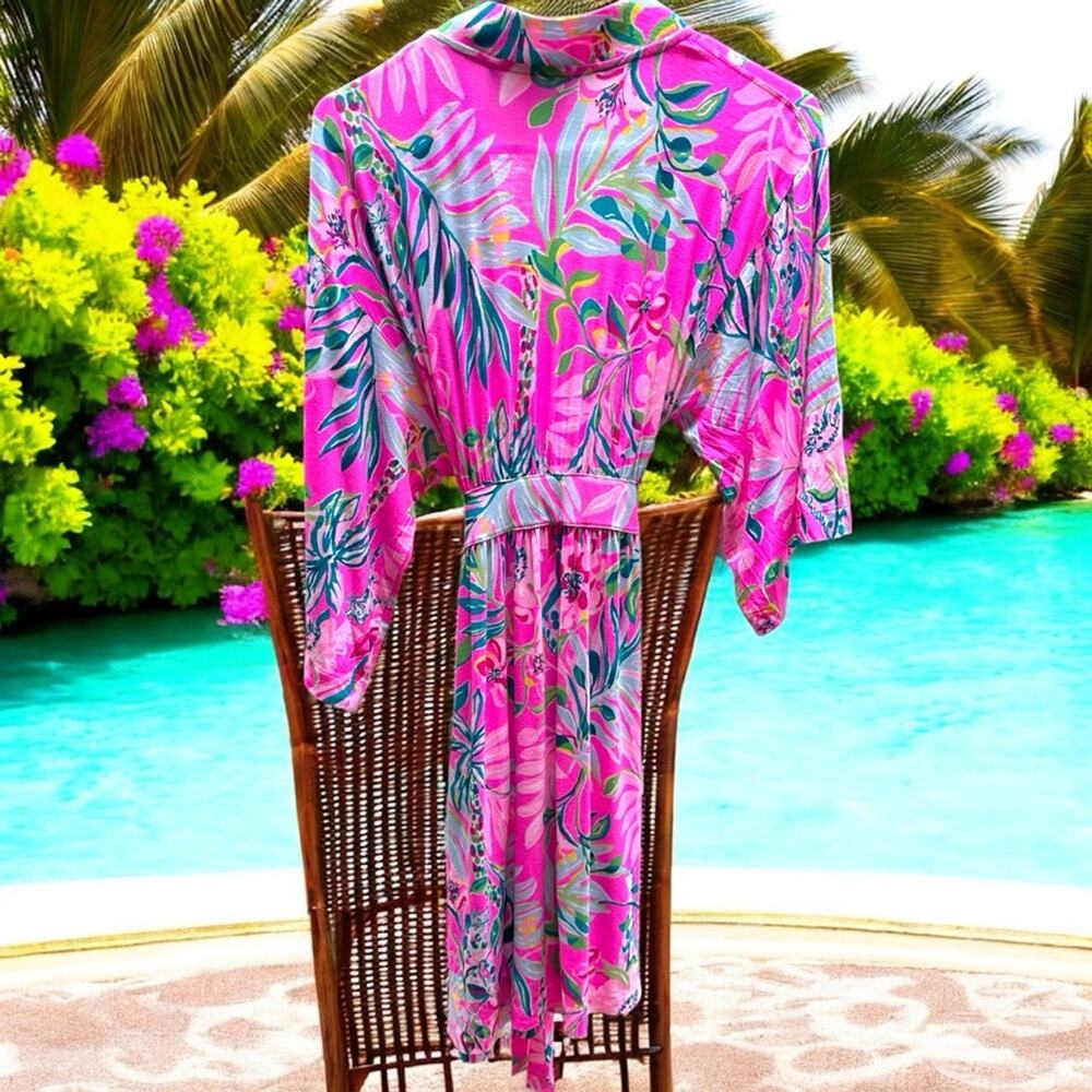 NWT Lilly Pulitzer Lucille Robe in I'm Feline Fine Rest and recharge XS XXS - Picture 6 of 12